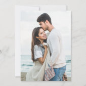 Save The Date. Romantische Rose Hochzeitsfotokarte Einladung (Rückseite)