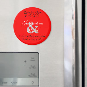 Save the Date Romantische Rote Magnete Magnet