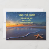 Save the Date Romantischer Strand Einladung (Vorderseite)