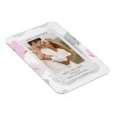 Save the Date Romantisches Couple Glitzer Blumenkr Magnet (Rechte Seite)