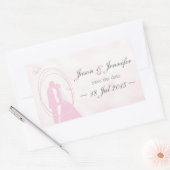 "Save the Date" Romantisches Dreamy Wedding Couple Rechteckiger Aufkleber (Umschlag)