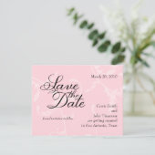 Save the Date Rosa Acanthus Vine Einladung (Stehend Vorderseite)