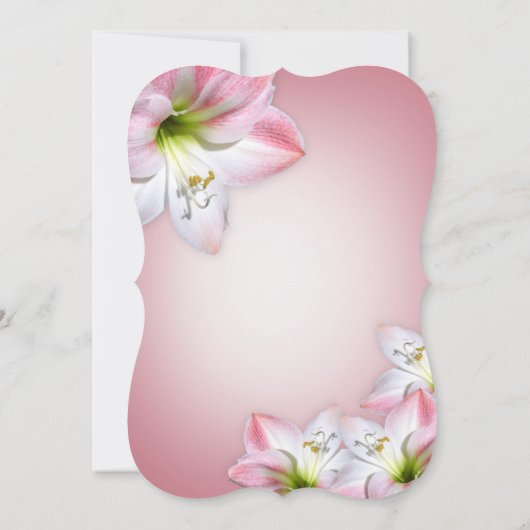 Save the Date rosa Amaryllis (Rückseite)