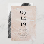 Save the Date rosa Ankündigung (Vorne/Hinten)