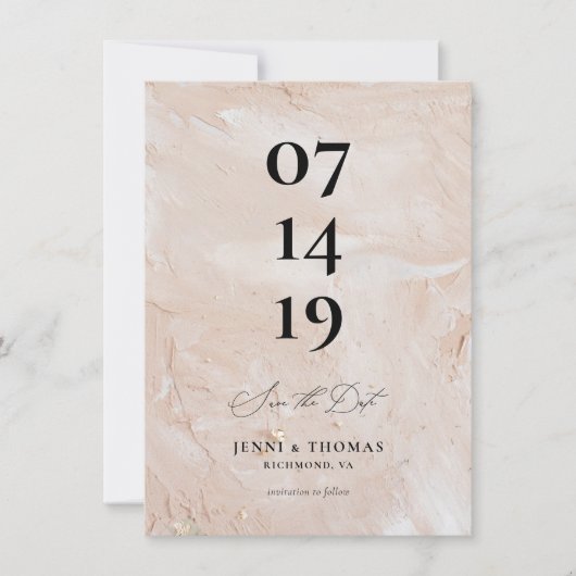 Save the Date rosa Ankündigung (Vorderseite)