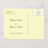 Save the Date rosa Botanische Rose Postkarte (Rückseite)
