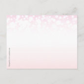 Save the Date rosa Champagnerbläschen Hochzeitskar Ankündigungspostkarte (Rückseite)