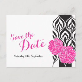 Save the Date rosa Dianthus Hochzeit Postkarte