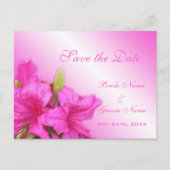 Save the Date, rosa Foto Ankündigungspostkarte (Vorderseite)