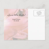 Save The Date! Rosa Gelbe Blume Postkarte (Rückseite)