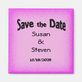 Save the Date rosa Glow Magnet (Vorne)