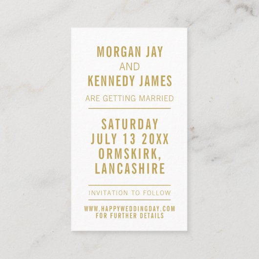 Save the Date Rosa Gold Confetti 100 Karten (Rückseite)