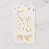 Save the Date Rosa Gold Confetti 100 Karten (Vorderseite)