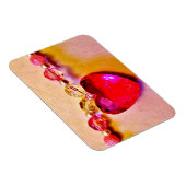 Save the Date rosa Herz Magnet (Rechte Seite)