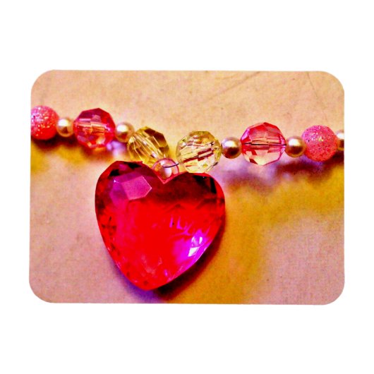 Save the Date rosa Herz Magnet (Horizontal)