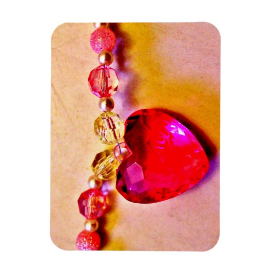 Save the Date rosa Herz Magnet (Vertikal)