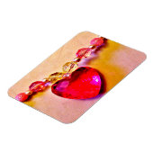 Save the Date rosa Herz Magnet (Linke Seite)