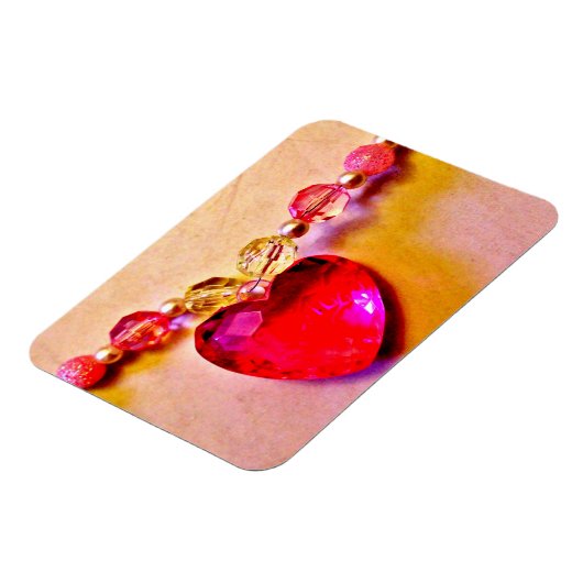 Save the Date rosa Herz Magnet (Linke Seite)