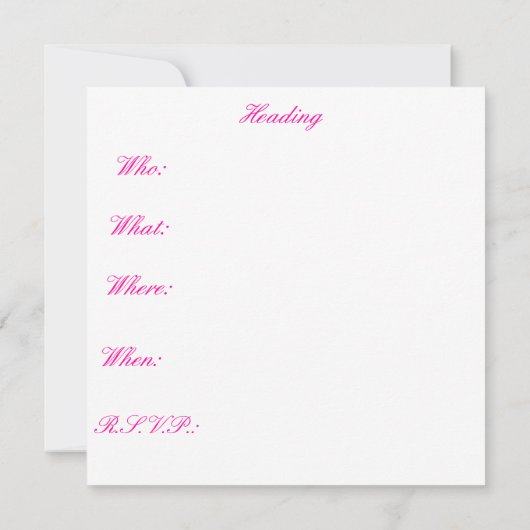 "Save the Date" Rosa Hibiskus Einladung (Rückseite)