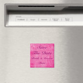 Save the Date rosa Hochzeitsmagnete Magnet (In Situ (Geschirrspüler))