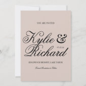 Save the Date rosa Kariert Einladung (Rückseite)