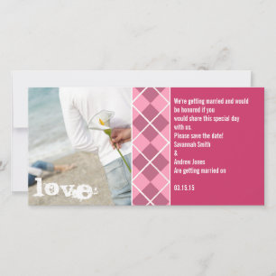 Save the Date rosa Raute Ihr Foto