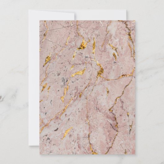 Save The Date |Rosa und Goldmarmor (Rückseite)