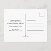 Save the Date Rosa und Rose Ankündigungspostkarte (Rückseite)