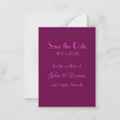 Save the Date rosa und weiße Dahlia-Blume Mitteilungskarte (Rückseite)