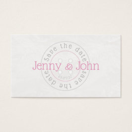 Save the Date rosa-weiße Tastenkarte