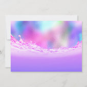 Save the Date rosa Wellen am Strand (Rückseite)