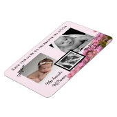 Save the Date rosa wilde Blume Magnet (Linke Seite)