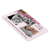 Save the Date rosa wilde Blume Magnet (Rechte Seite)