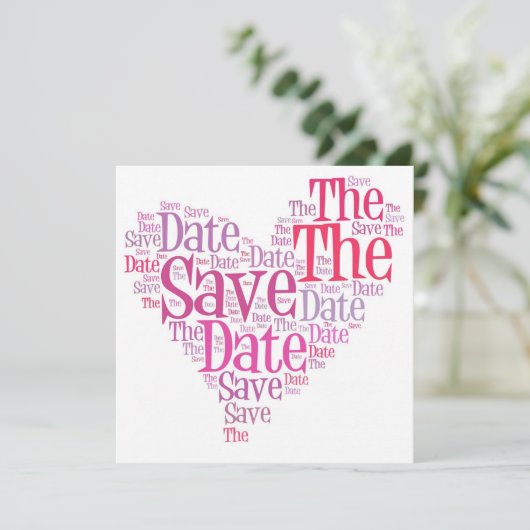 Save the Date - Rosatöne (Stehend Vorderseite)