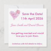 Save the Date - Rosatöne (Rückseite)