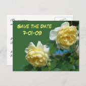 Save the Date Rose Blume Foto Postkarte (Vorne/Hinten)