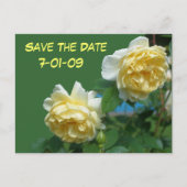 Save the Date Rose Blume Foto Postkarte (Vorderseite)