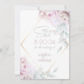 Save The Date | Rose Blush Cream Watercolor Peak (Vorderseite)