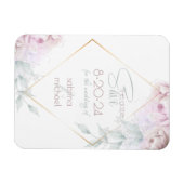 Save The Date | Rose Blush Cream Watercolor Peak Magnet (Horizontal)