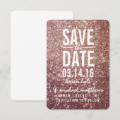 Save The Date | Rose Glitzer Fab (Vorne/Hinten)