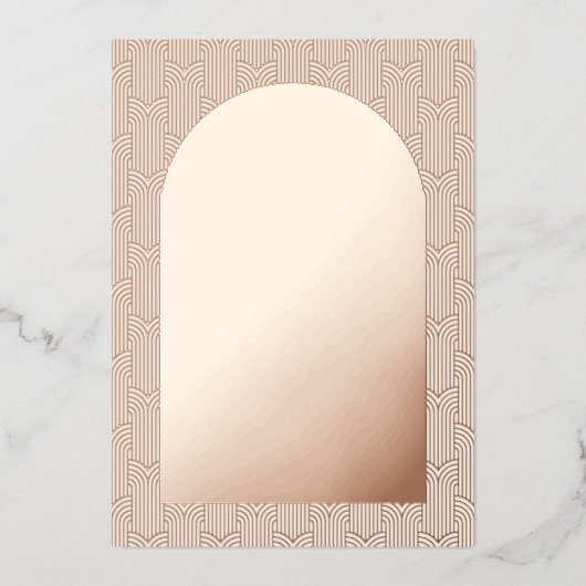 Save the Date Rose Gold Foil Card Folieneinladung (Vorderseite)