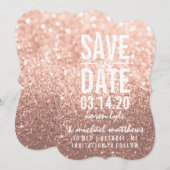 Save The Date | Rose Gold Glitzer Fab (Vorne/Hinten)