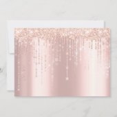 Save the Date Rose Gold Glitzer Tropfen Confetti (Rückseite)