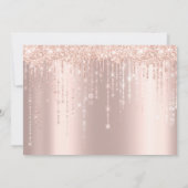Save the Date Rose Gold Glitzer Tropfen Zeichenket (Rückseite)