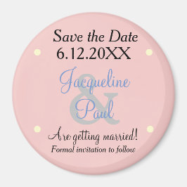 Save the Date Rose Magnet