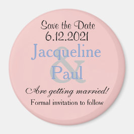Save the Date Rose Magnet