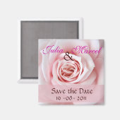 Save the Date Rose-Magnet Magnet (Vorderseite/Rückseite)