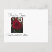 Save the Date Rose Postkarte (Rückseite)