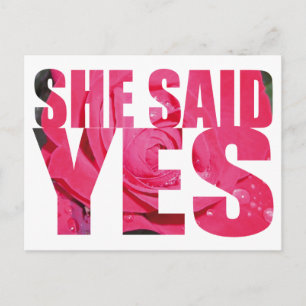 Save the Date Rose Postkarte