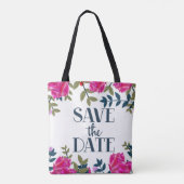 Save the Date Rose und Petalen. Tasche (Rückseite)